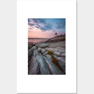 Castle Hill lighthouse in Newport, Rhode Island Posters and Art